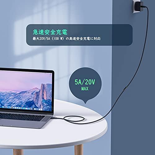 USB Type C 延長ケーブル (3m, グレー) LpoieJun タイプc 延長 USB C 延長ケーブル USB 3.1 Gen 2 (10Gbps) 高速データ転送 100W PD急速充電 4K@60Hz 映像出力｜baxonshop-honten｜05