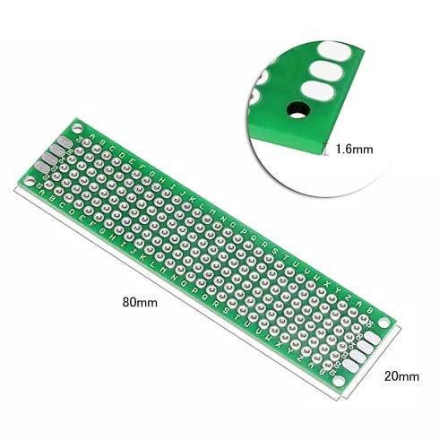 両面 PCB回路基板 2.54mmピッチ ユニバーサル基板 PCBプロトタイプボード 実験プレート DIY はんだ付け 電子工作 (2*8)｜baxonshop-honten｜02