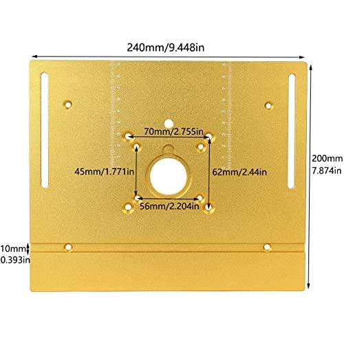 FTtool トリマーテーブルキット フリッププレート プッシュブロック 角度器付き 目盛りあり 木工用 大工用 DIY道具 ゴールド 161Ｇ｜baxonshop-honten｜02