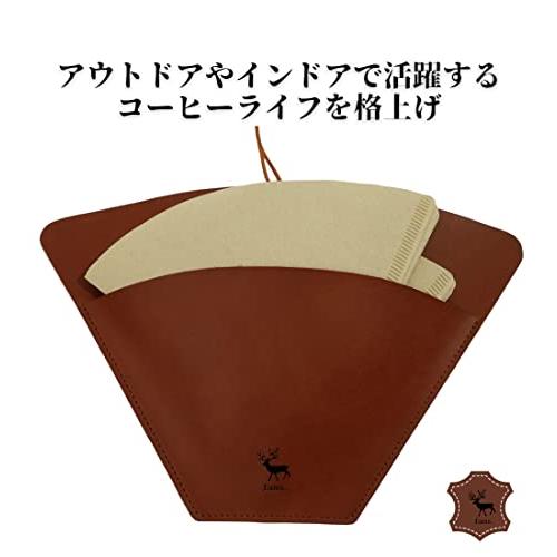 fans. 本革 コーヒー フィルター ケース ホルダー カフェ 牛革 レザー ドリッパー レザー ドリップペーパー｜baxonshop-honten｜05