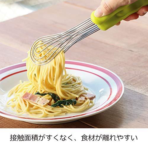 ののじ 万能トング 泡立て器 パグハグパスタ トング グリーン 26cm PPT-01G｜baxonshop-honten｜04