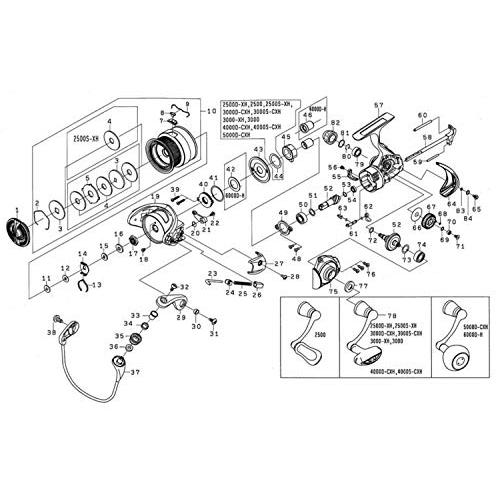 ダイワ(DAIWA) 純正パーツ 19 レグザ LT4000S-CXH ドラグノブ 部品番号 1部品コード 139782 00067220139782｜baxonshop-honten｜02