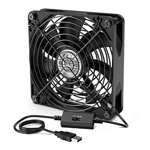 ELUTENG USBファン 14cm 静音 USB扇風機 強力 冷却ファン 3段階 ELUTENG USBファン 14cm 静音 USB扇風機 強力 冷却ファン 3段階