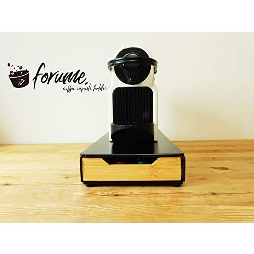 forume  ネスプレッソ Nespresso 専用 カプセルホルダー コンパクト収納 ラック ウッド製 引き出し式 小スペース (ブラック, 40カプセル用)｜baxonshop-honten｜05
