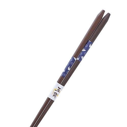 イシダ 日本製 菜箸 五角 幸うさぎ 木製 (天然木) 青 33cm｜baxonshop-honten｜03