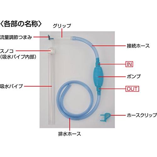 ジェックス GEX おそうじラクラク 砂利クリーナー 水換えしながらおそうじできる小型水槽〜標準的な幅60cmの水槽用(高さ36cm以下の水槽に)｜baxonshop-honten｜06