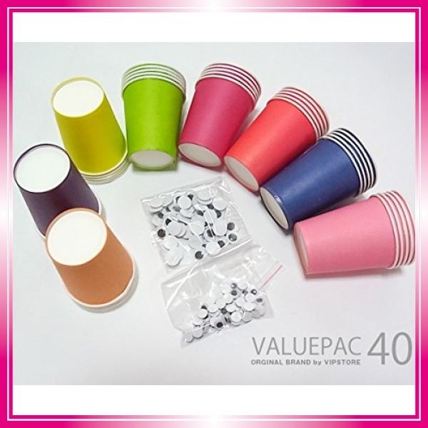 手作り 紙コップ 創造力を高める 工作キット 幼稚園 保育園 カラー紙コップ 8色5 40個 Fmg1709 Bay Center 通販 Yahoo ショッピング