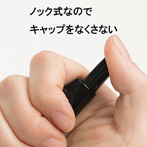 ぺんてる 油性ペン ノック式ハンディS Pentel PEN 丸芯・細字 黒 XNXS15-AP 5本｜bayashin-store｜04