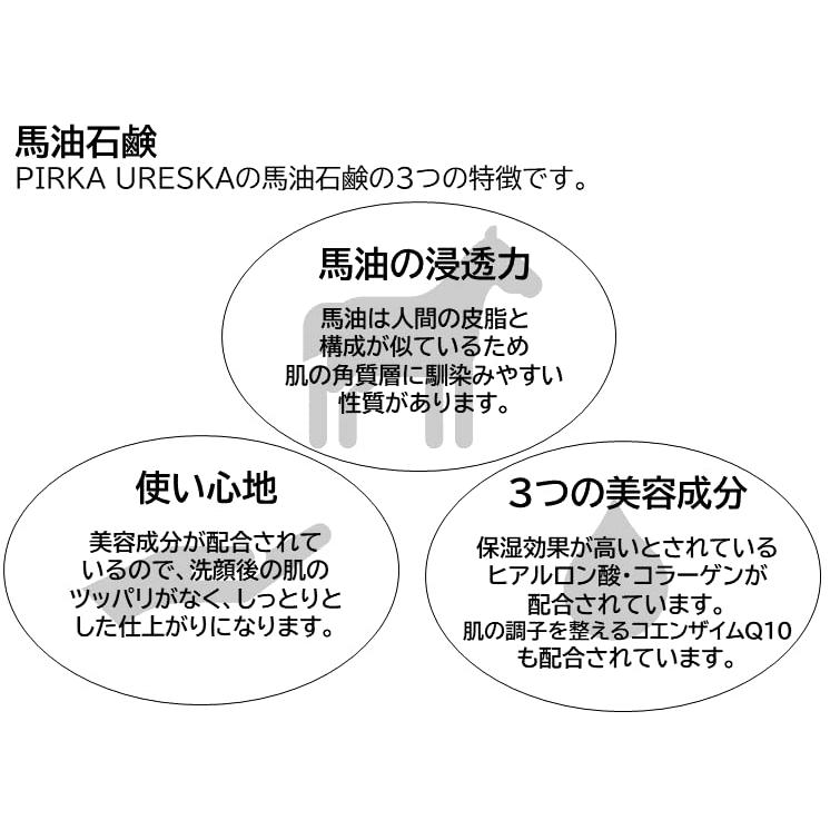 [馬油] 馬油石鹸(100g) 馬油 固形石鹸 ヒアルロン酸 コラーゲン コエンザイムQ10 敏感肌｜bayashin-store｜04