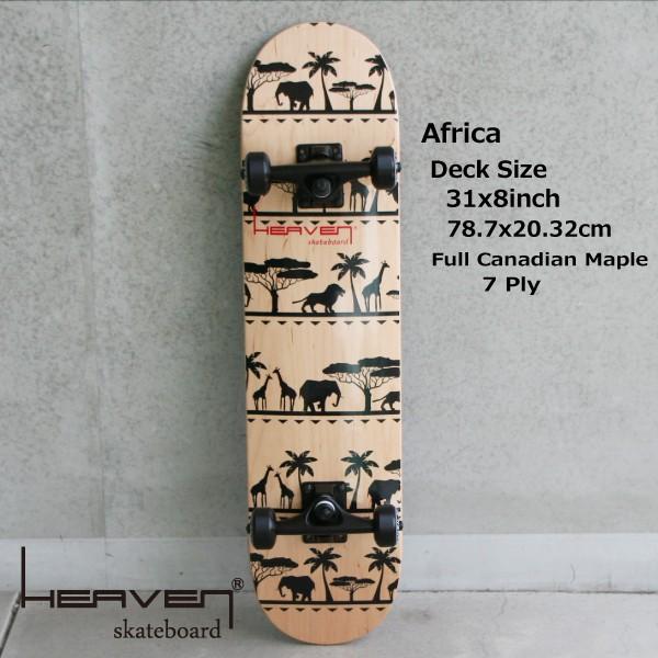 スケートボード コンプリート HEAVEN COMPLETE AFRICA 31×8 ヘブン
