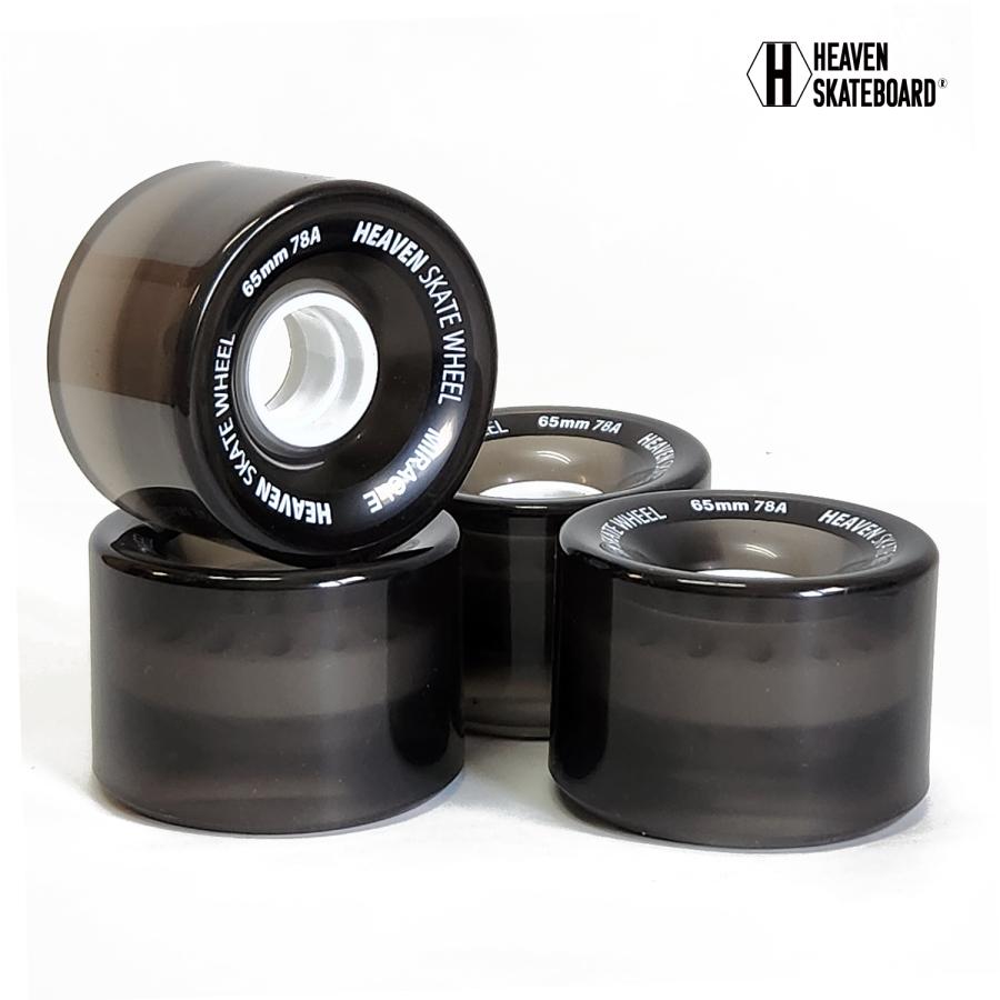 HEAVEN SKATEBOARD WHEEL MIRACLE<br>ヘブン スケートボードウィール ミラクル <br>65×46mm 78A１台分（４個セット）｜bayleaf-shop