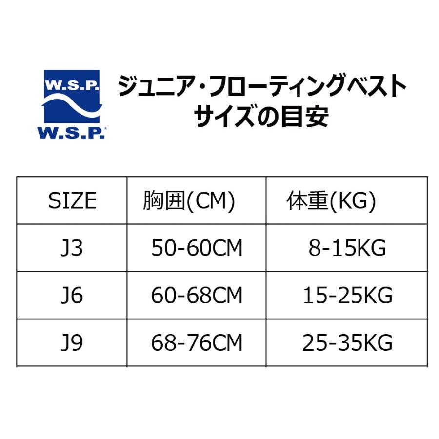 フローティングベスト ジュニア用 W.S.P.ミスターメン リトルミスキッズ用 子供用 幼児用 JWBA認定 CE認証 高品質マリンベスト スノーケリングベスト｜bayleaf-shop｜06