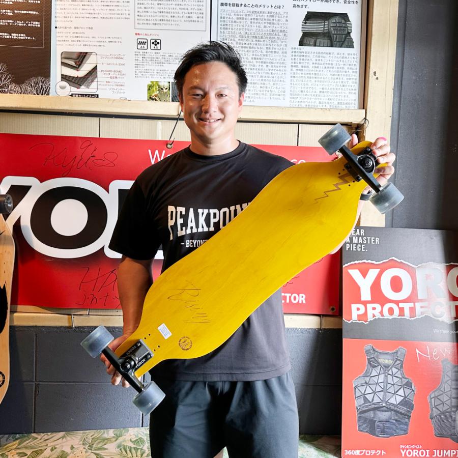 ロングスケートボード YOROI SKATEBOARD RISING 36PP ヨロイスケートボード ライジン 雷神 スノボオフトレ カービング ロンスケ 完成品｜bayleaf-shop｜05