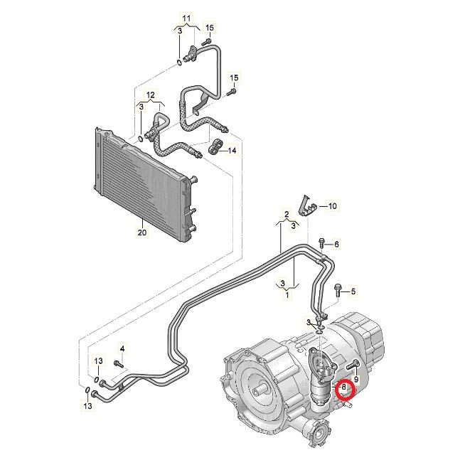 アウディA4 A5 A6 A7 CVT オイルフィルター オートマオイルストレーナー 0AW 0AW301516H 純正品