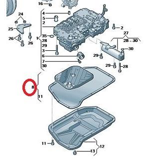 アウディオートマガスケットキット ミッションフィルター ガスケットキット A4 A5 A6 A7 Q5 他 0BK398009A 純正品｜baypar｜04