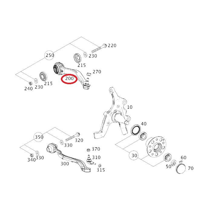 ベンツ フロントテンションロッド 右 CLS C218 X218 2183301211 純正品_1
