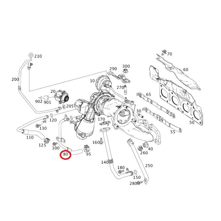 Mercedes-Benz（メルセデス・ベンツ） ウォーターパイプ ターボ冷却