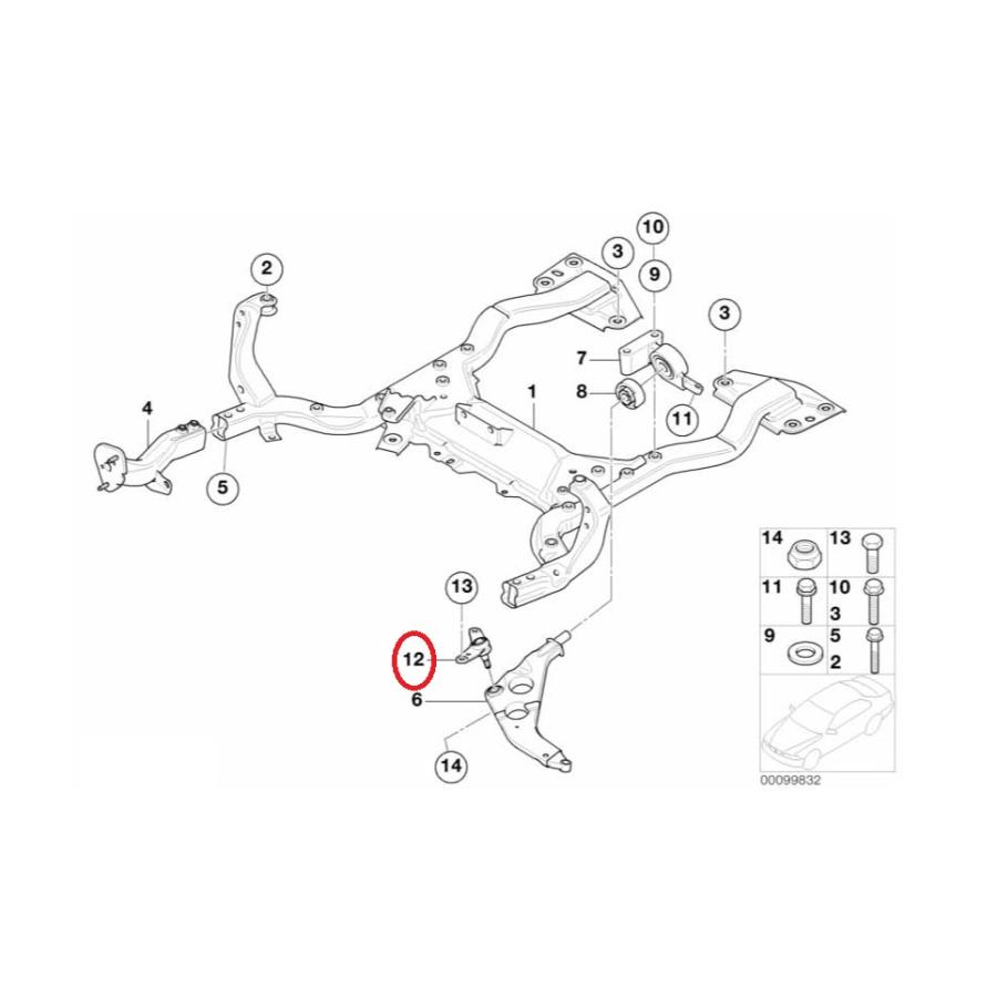 ミニ フロント ロアボールジョイント 右 R50 R52 R53 31131489293 31106779438 31126753992 優良品の画像