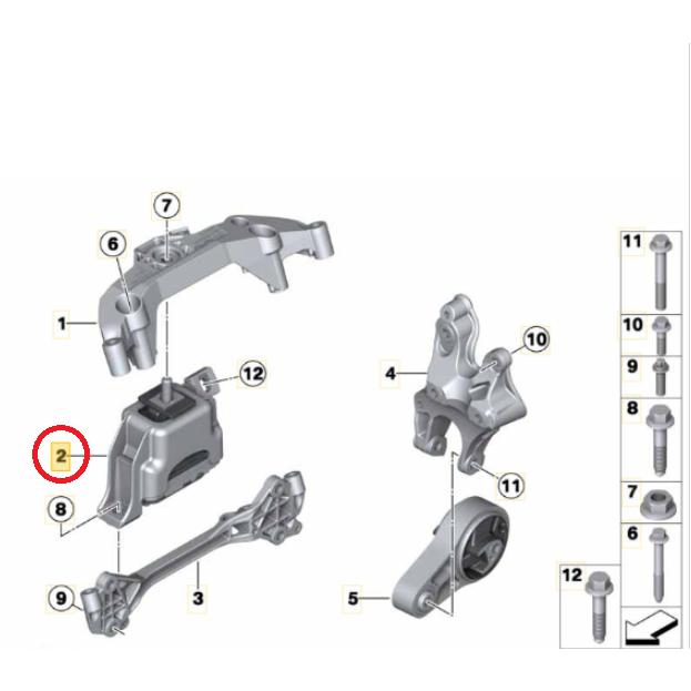 BMW ミニ エンジンマウント 右側 R60 R56 R55 R57 R61 22116778645 LEMFORDER製｜baypar｜02