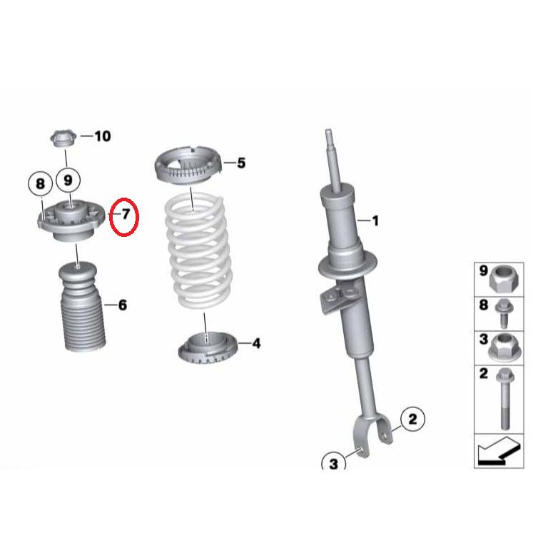 BMW フロント ショックアッパーマウント 5シリーズ F10 6シリーズ F06