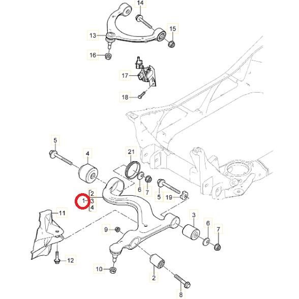 PORSCHE（ポルシェ） パナメーラ フロント ロアアーム 右側