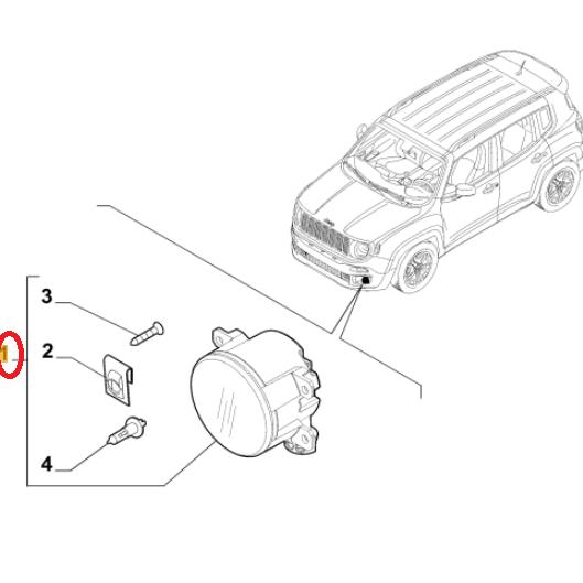 クライスラー・ジープ ジープ レネゲード フォグランプ 左右共通 片側