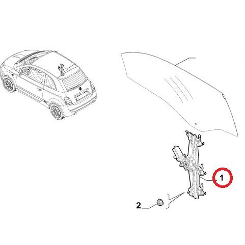 車のウィンドウレギュレーター 車右フロントウィンドウガラス 車のウィンドウレギュレーター 車右フロントウィンドウガラス