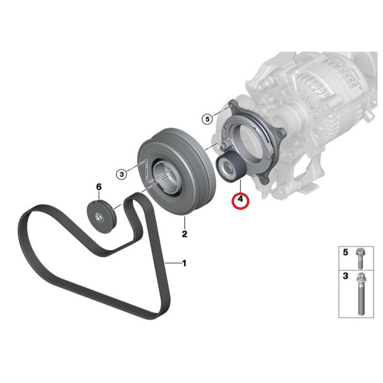 BMW ファンベルト テンショナー F20 F23 F22 F87 F30 F80 F31 F33 F83 