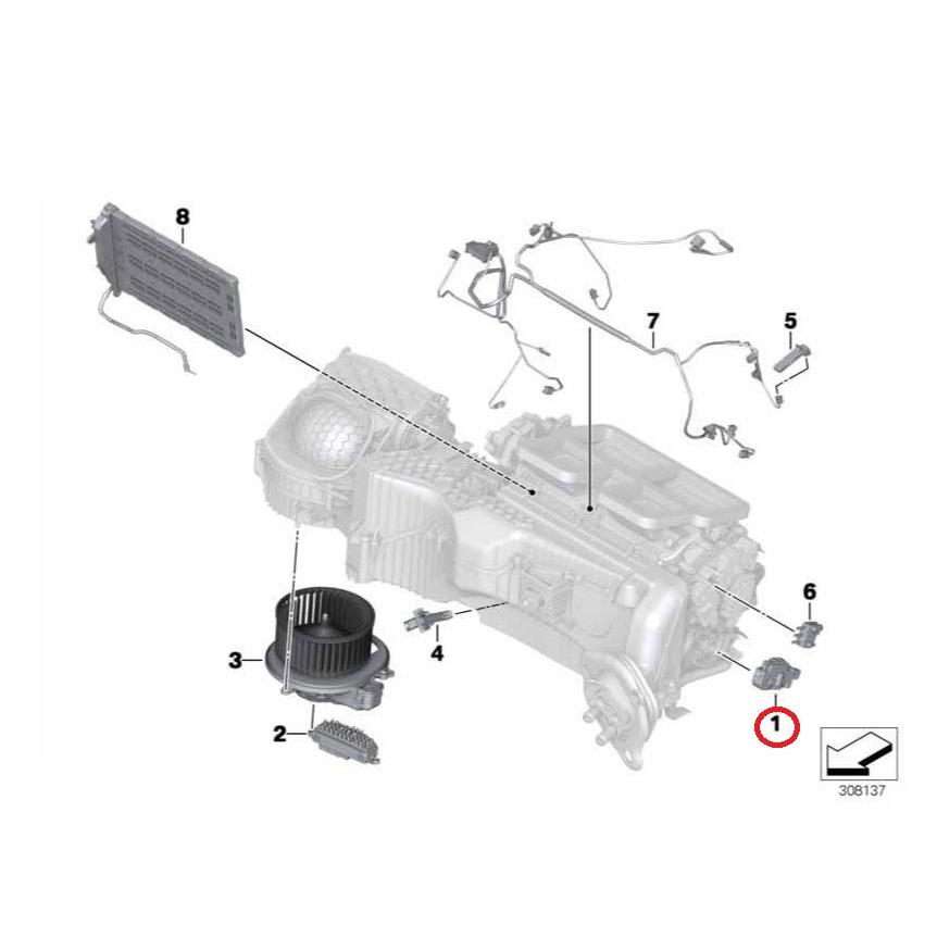 BMW ミニ エアコンフラップモーター 64119321034 純正 : Bay side