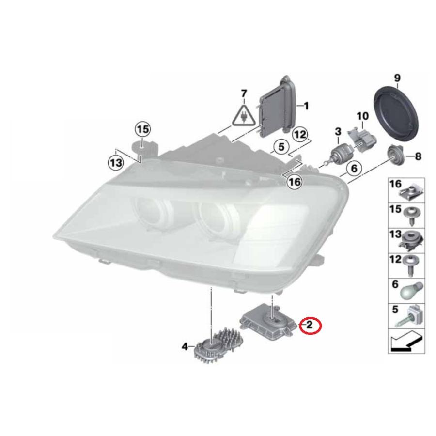 BMW キセノン ヘッドライトコントロールユニット E93 E92 F12 F13 F06  