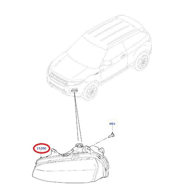 レンジローバー イヴォーク フロント フォグランプ 右側 LR072645 LR136872 純正品の画像