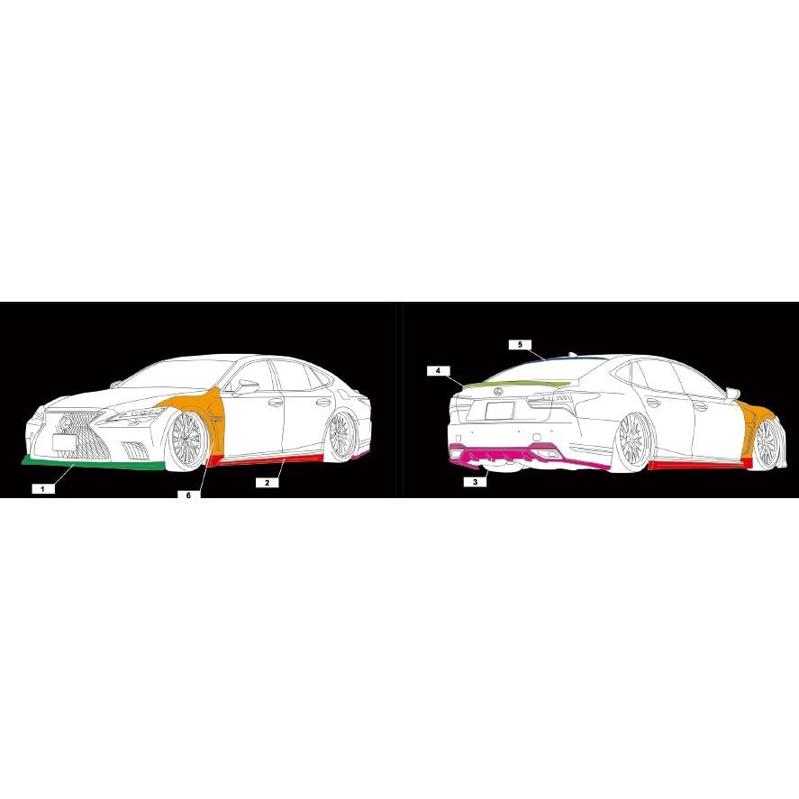 レクサス（LEXUS） エアロパーツ3点セット FRP製 LS500／LS500h