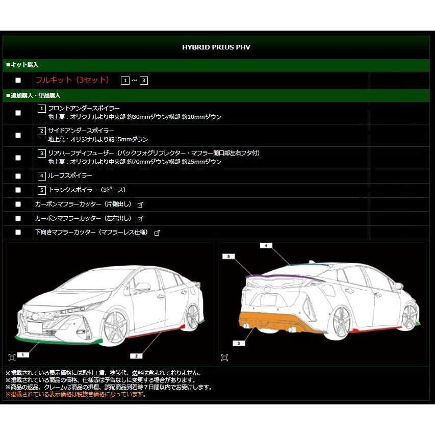プリウス フロントアンダースポイラー トヨタ プリウスPHV