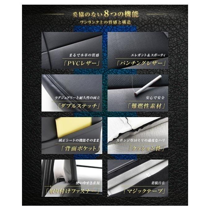 送料無料 レザー調シートカバー　スズキ　エブリイバン　ＤＡ64Ｖ　アズール車種専用　運転席・助手席セット　軽トラカスタム｜bayroad-shop｜04