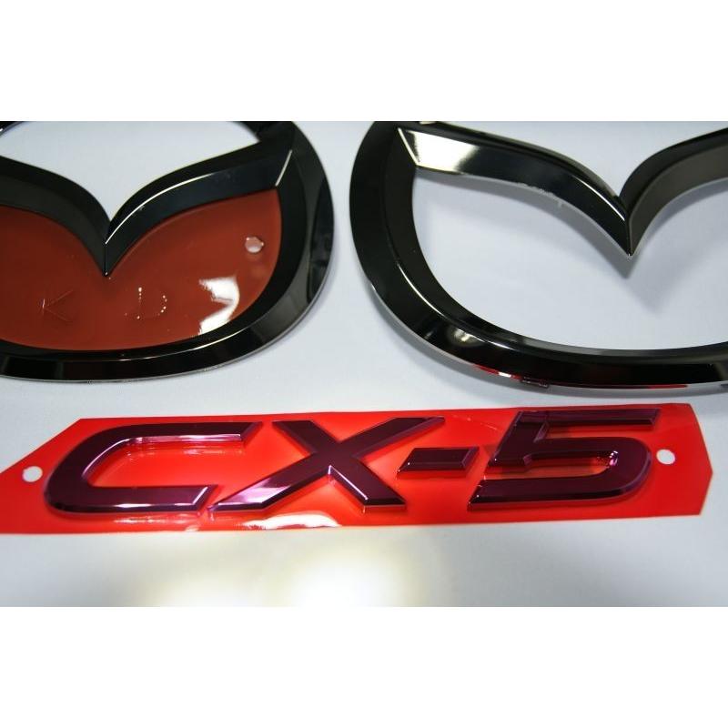 シーエックス エンブレム ブラックメッキ レッドメッキ マツダ CX