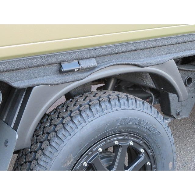 フェンダーエクステンション　ハイゼットトラック　オーバーフェンダー ハイゼット マットブラック塗装品 オーバーフェンダー9mm