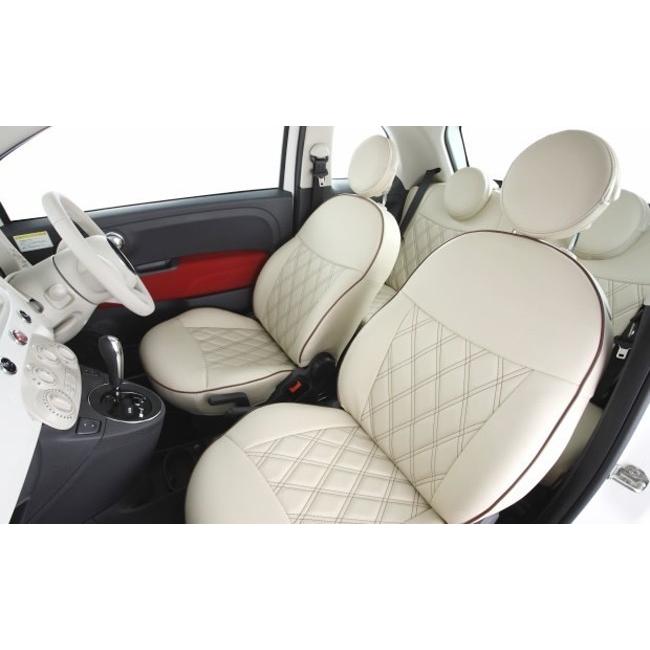 革調シートカバー FIAT 500 500C シートカバー 