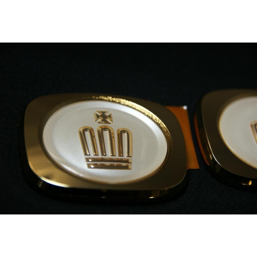 クラウンピラーエンブレム黒×金 クラウン エンブレム ゴールドメッキ トヨタ クラウン17系 ピラー