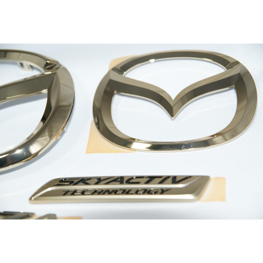 ゴールドメッキ エンブレム 送料無料 マツダ アテンザGJ系 4点