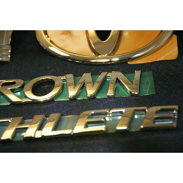 エンブレム 送料無料 ゴールドメッキ クラウン 200系 アスリート