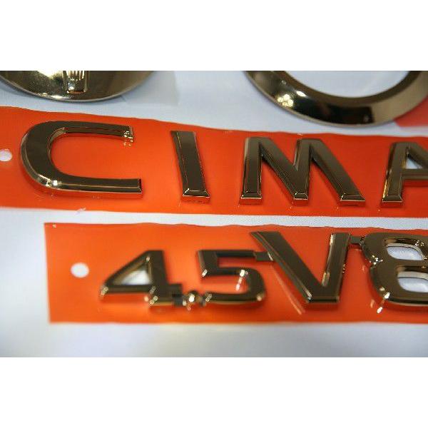 エンブレム 送料無料 ゴールドメッキ ニッサン シーマ F50