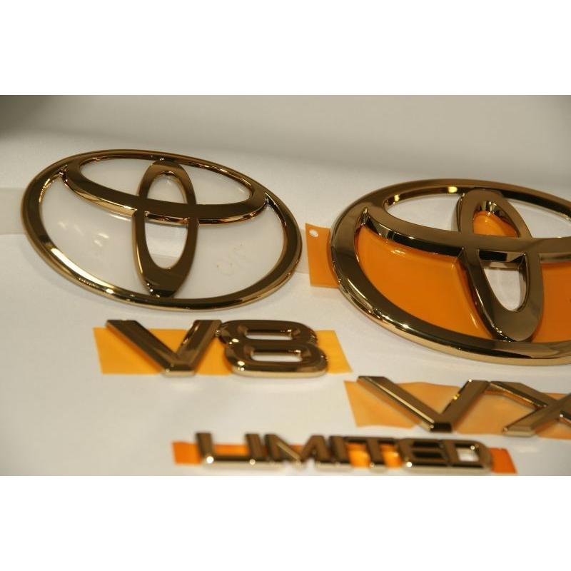 ランドクルーザー エンブレム 送料無料 ゴールドメッキ トヨタ