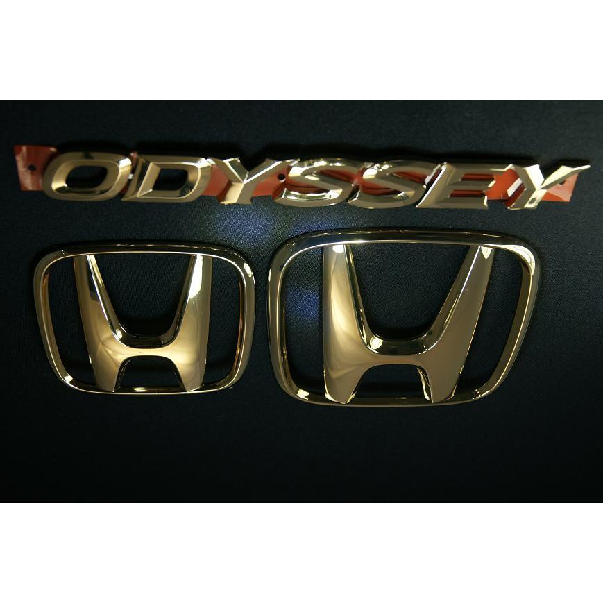 エンブレム 送料無料 ゴールドメッキ ホンダ オデッセイRA6 3点
