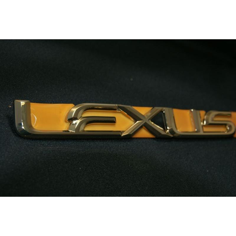 ゴールドメッキエンブレム LEXUS レクサスロゴ 大 200mm