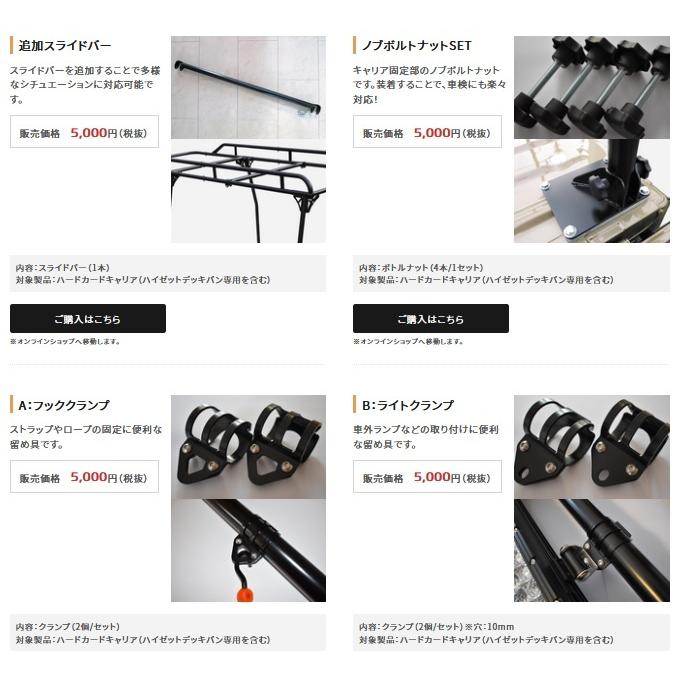 ハイゼットジャンボ　ハードカーゴ　キャリア　専用帆　ノブボルトセット ルーフラック（ハイゼットジャンボ専用）｜製品一覧｜HARD CARGO JAPAN