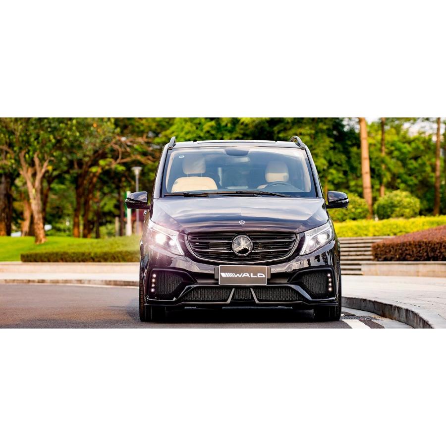 Mercedes Benz メルセデス ベンツ フロントバンパースポイラー WALD ヴァルド ナンバープレートフレーム ライセンスプレートホルダー WALD/ヴァルド（SPORTS LINE BLACK BISON EDITION）【フロントバンパー