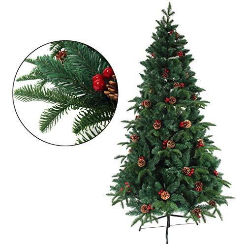 最新人気 クリスマスツリー 枝大幅増量タイプ 松ぼっくり付き 赤い実付き おしゃれな クリスマスツリー 180cm Ksbm 日本産 Atempletonphoto Com