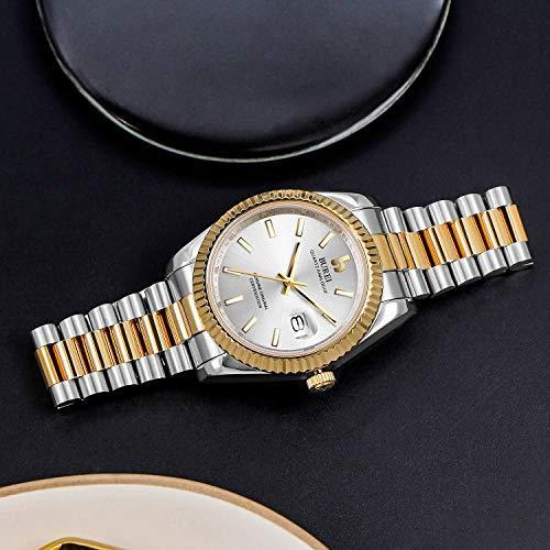 格安 Bureiファッションシンプル紳士防水時計レトロビジネス男性クォーツ腕時計お誕生日贈り物 金銀 白い 送料無料 Www Doctor Plan Com