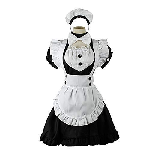 Milky Time 英国風 メイド服 カチューシャ付き ひざ丈 メイド L S 1011 ベイスプリング 通販 Yahoo ショッピング