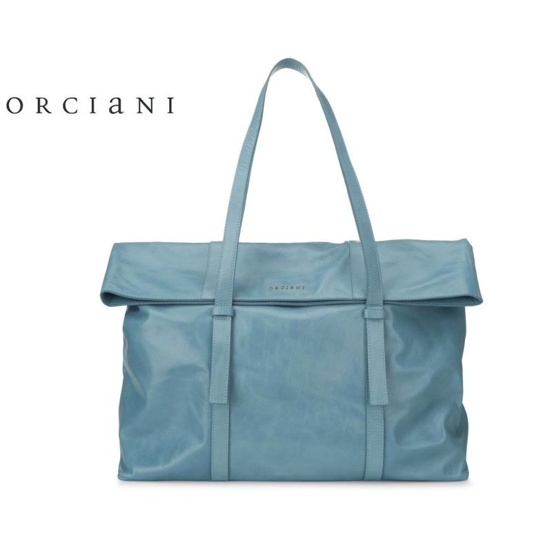 ORCIANI（オルチアーニ） イタリア 本革 レザー トート バッグ ブルー 
